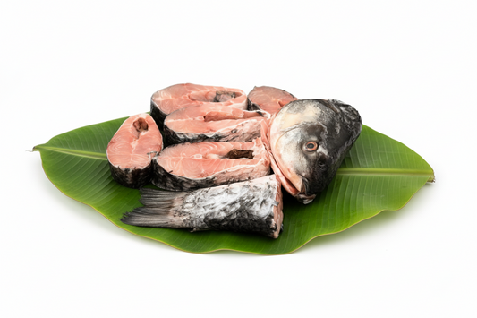 Rohu-Rui Whole Medium (1.1-1.2 KG) Ring Cut -(May contain EGG)