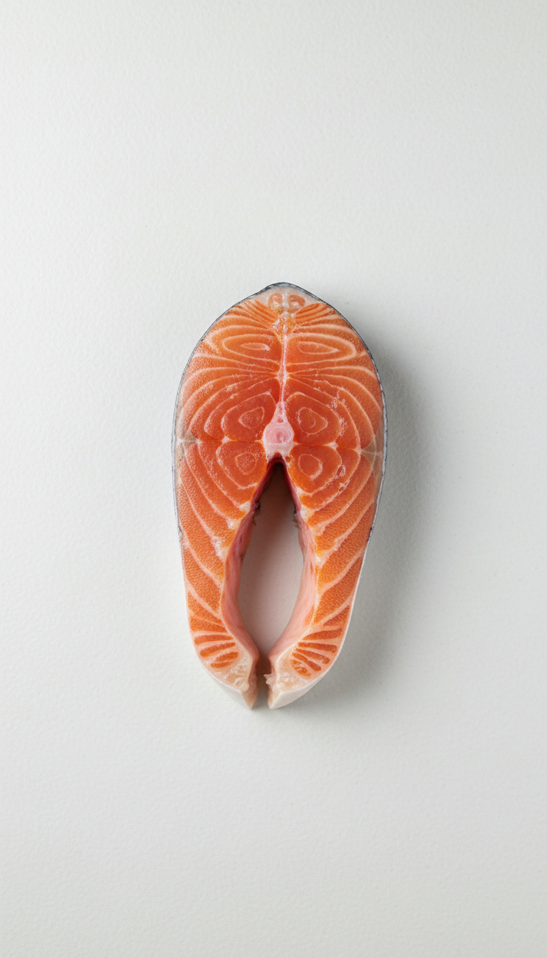 Atlantic salmon fillet with skin